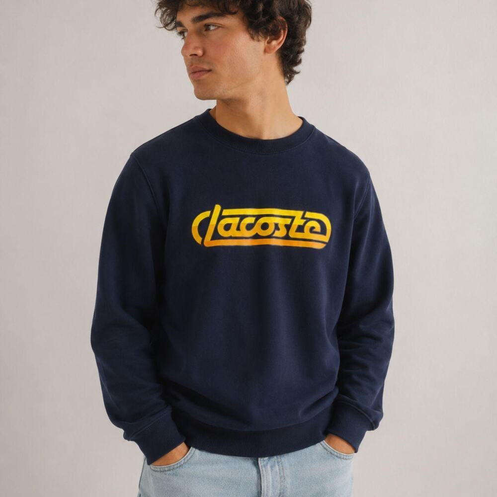 Lacoste live retro logo crewneck